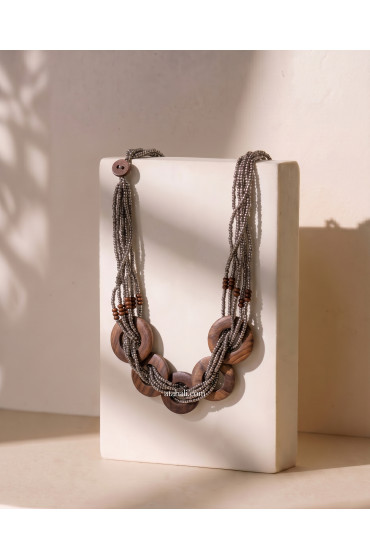Bali Handmade Wood Necklace Bali Handmade Wood Necklace